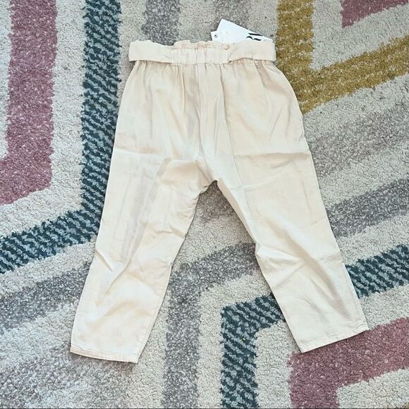 ZARA Kids | Ecru | FLOWY DRAWSTRING PANTS - Picture 3 of 4
